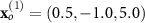 $\mathbf_o^ = (0.5, -1.0, 5.0)$