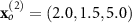 $\mathbf_o^ = ( 2.0, 1.5, 5.0)$