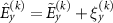 $\hat_y^ = \tilde_y^+ \xi_y^$