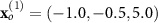 $\mathbf_o^ = ( -1.0, -0.5, 5.0)$