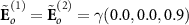 $\tilde}_o^ = \tilde}_o^ = \gamma (0.0,0.0,0.9)$
