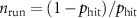 $n_\textrm = (1-p_\textrm)/p_\textrm$