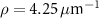 $\rho = 4.25\,\mu\textrm^$