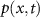 $p(x,t)$