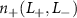 $n_+(L_+,L_-)$