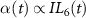 $\alpha(t)\propto IL_6(t)$