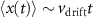 $\langle x(t)\rangle\sim v_\text t$