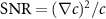 $\mathrm = (\nabla c)^2/c$