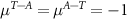 $\mu^ = \mu^ = -1$