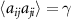 $ \langle a_ a_ \rangle = \gamma $