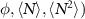 $\phi, \langle N \rangle, \langle N^2 \rangle) $