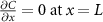 $\frac}} = 0}x = L$