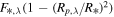 ${F}_{* ,\lambda }(1-{({R}_{p,\lambda }/{R}_{* })}^{2})$