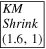 $\boxed{\begin{array}{l}{KM}\\ {Shrink}\\ (1.6,1)\end{array}}$