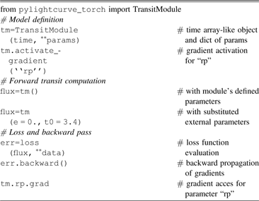 Transit Model Fit Astro Python PyLightcurve-torch: a transit modeling package for deep learning ...