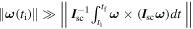 $\parallel {\boldsymbol{\omega }}({t}_{{\rm{i}}})\parallel \gg \parallel {{\boldsymbol{I}}}_{\mathrm{sc}}^{-1}{\int }_{{t}_{{\rm{i}}}}^{{t}_{{\rm{f}}}}{\boldsymbol{\omega }}\times ({{\boldsymbol{I}}}_{\mathrm{sc}}{\boldsymbol{\omega }}){dt}\parallel $