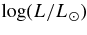 $\log (L/\lsun)$