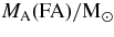 $M_{\rm A}(\rm FA)/M_{\sun}$