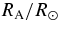 $R_{\rm A}/\rsun$