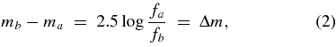 Equation (2)