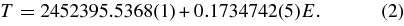 Equation (2)