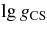 $\lg g_{\rm{CS}}$