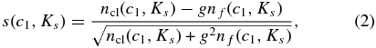 Equation (2)