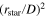 ${{({{r}_{{\rm star}}}/D)}^{2}}$