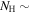 ${{N}_{{\rm H}}}\;\sim $