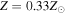 $Z=0.33{{Z}_{\odot }}$