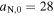${a}_{{\rm{N}},0}=28$