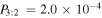 ${P}_{3:2}\;=2.0\times {10}^{-4}$
