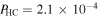 ${P}_{\mathrm{HC}}=2.1\times {10}^{-4}$