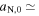 ${a}_{{\rm{N}},0}\;\simeq \;$