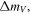${\rm{\Delta }}{m}_{V},$