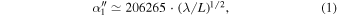 Equation (1)
