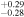 ${}_{-0.28}^{+0.29}$
