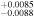 ${}_{-0.0088}^{+0.0085}$
