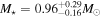 ${M}_{\star }={0.96}_{-0.16}^{+0.29}{M}_{\odot }$