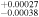 ${}_{-0.00038}^{+0.00027}$