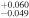 ${}_{-0.049}^{+0.060}$