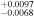 ${}_{-0.0068}^{+0.0097}$