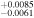 ${}_{-0.0061}^{+0.0085}$