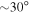 $\sim 30^\circ $