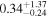 ${0.34}_{-0.24}^{+1.37}$