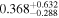 ${0.368}_{-0.288}^{+0.632}$