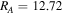 ${R}_{A}^{}=12.72$