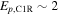 ${E}_{p,{\rm{C}}1{\rm{R}}}\sim 2$