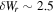 $\delta {W}_{r}\sim 2.5$