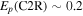 ${E}_{p}({\rm{C}}2{\rm{R}})\sim 0.2$